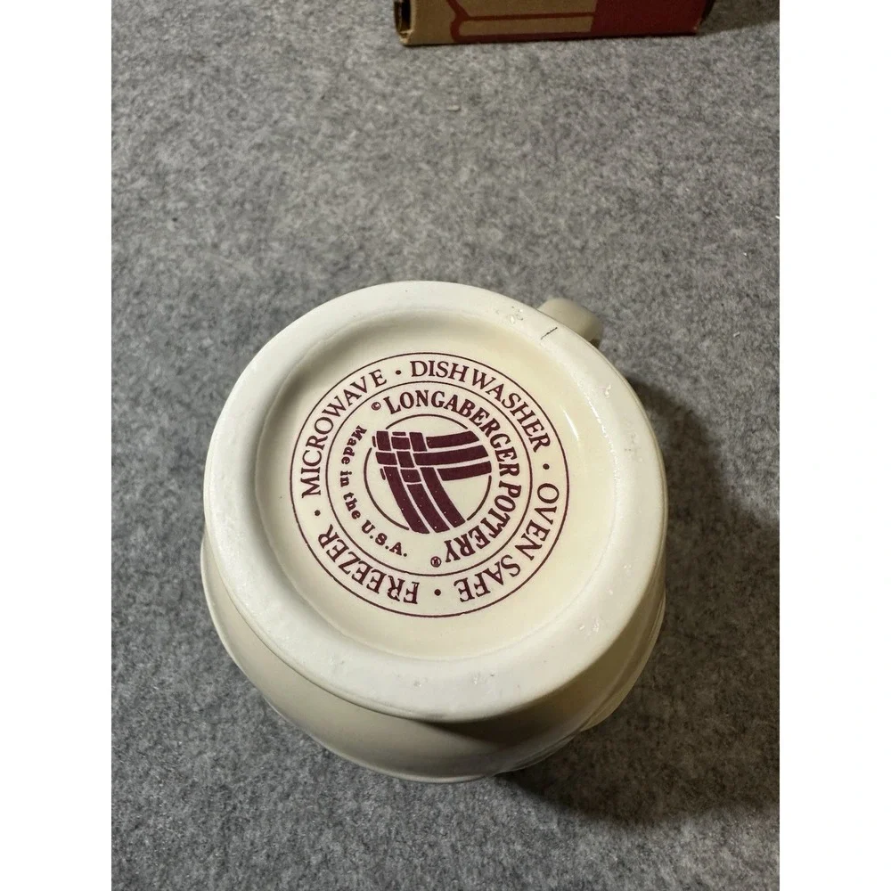 Longaberger Woven Traditions Red Creamer 30848 New in Box Farmhouse Rustic